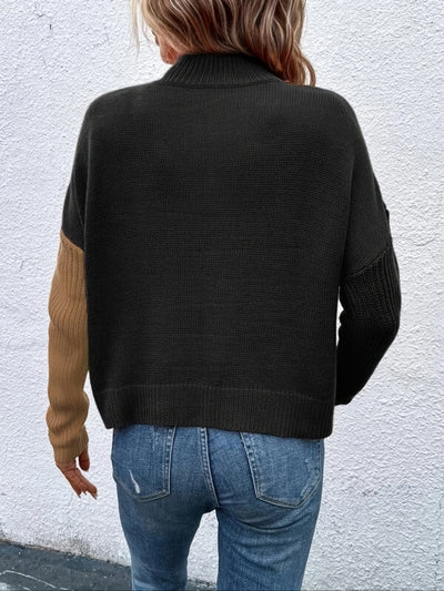 JULES - Lässiger Langarm-Pullover mit gesenktem Hals und Schultern