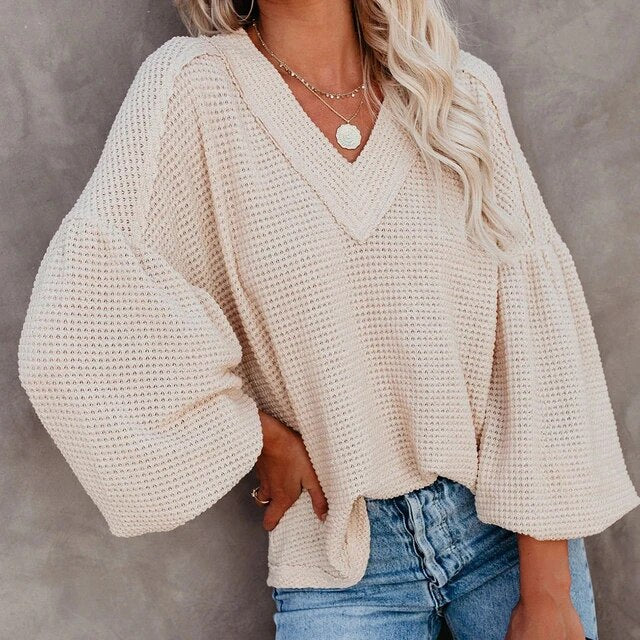 DELPHI - Damen Pullover in Übergröße Vintage Lose