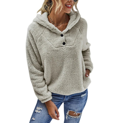 ADELINA - Warmer Plüsch-Hoodie mit Taschen