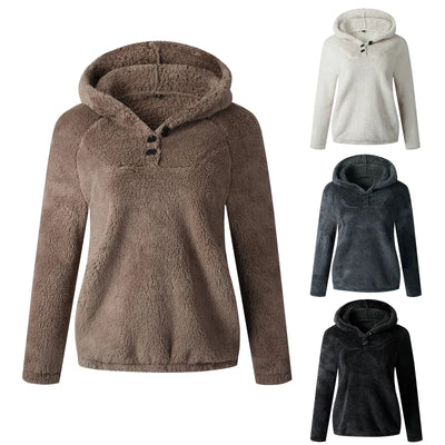 ADELINA - Warmer Plüsch-Hoodie mit Taschen