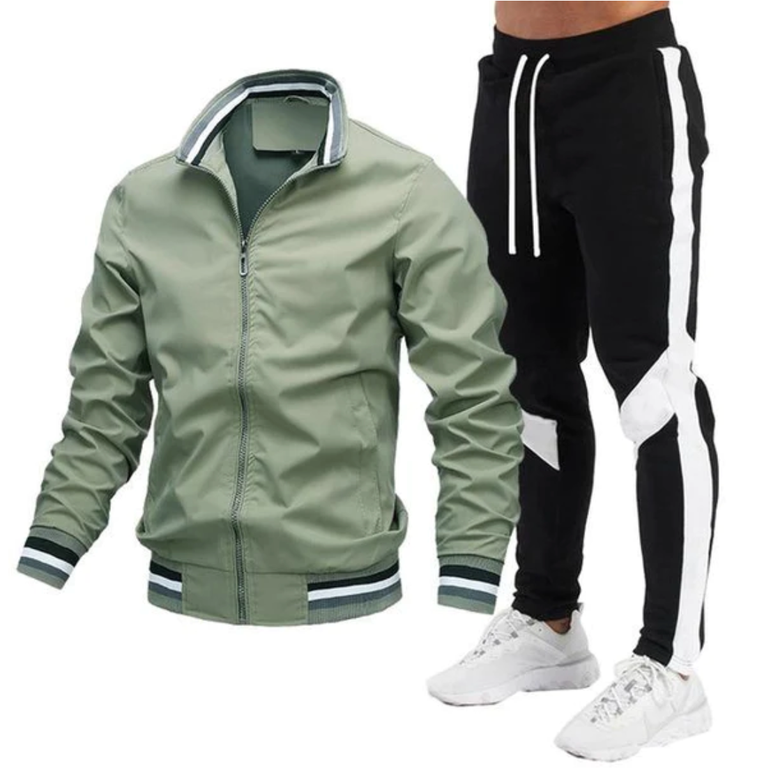 MIKEY - Trainingsanzugs-Set aus Hose und Jacke mit Zipper