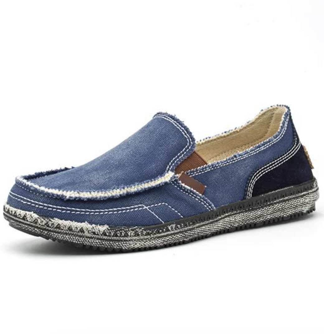 JERONIMO - Loafers für Männer mit gewaschenem Jeans-Design