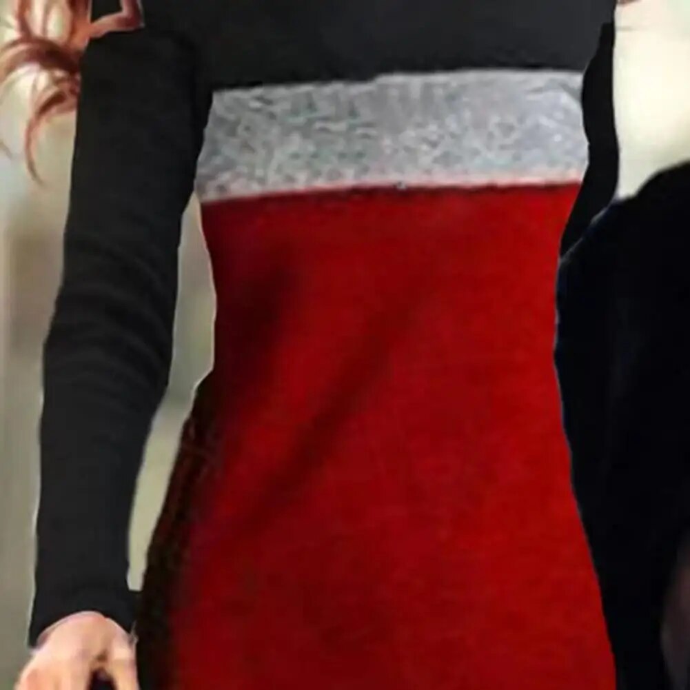 KATHERINE - Langärmeliges Minikleid mit O-Ausschnitt