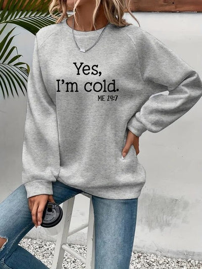 SHAY - Ja, mir ist kalt Sweatshirt mit Rundhalsausschnitt