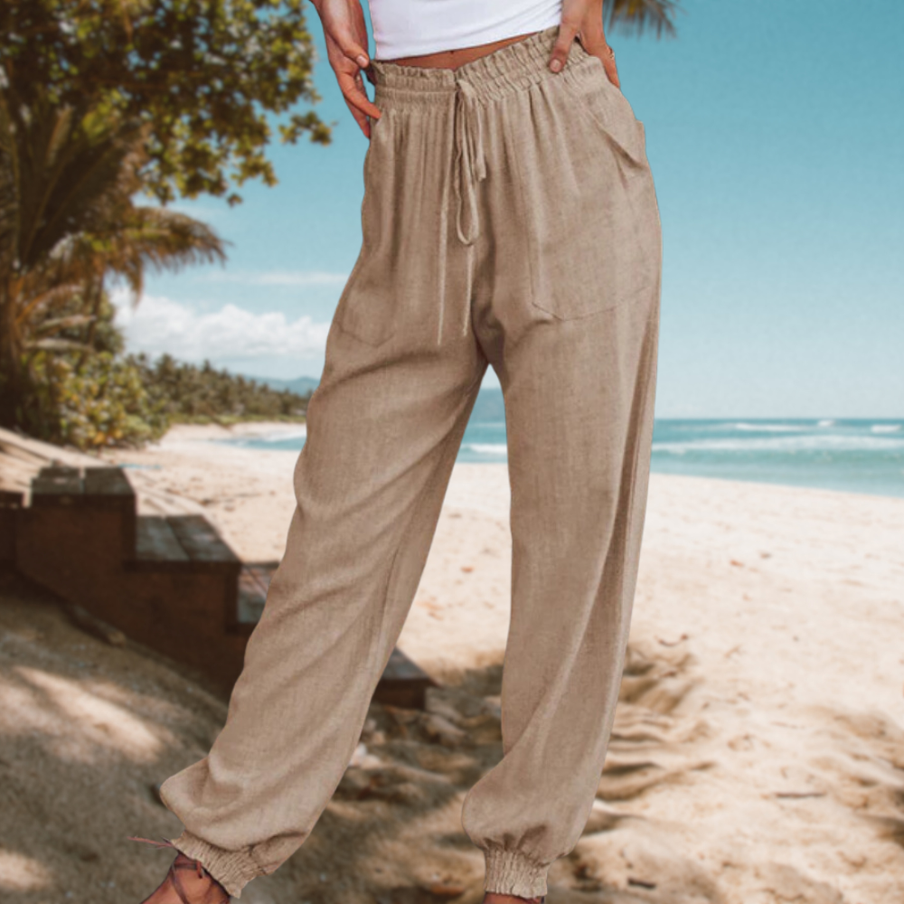 MAIA - Stylische und bequeme Sommer Leinen Hose für Frauen
