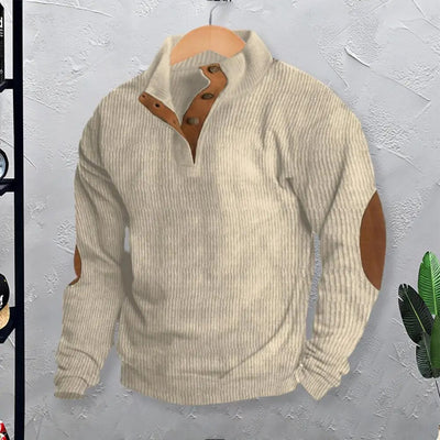 GERARD - Vintage lose Pullover Herren Stehkragen Sweatshirt