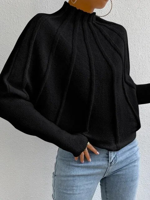 IZZY - Dicker warmer Pullover mit hohem Kragen