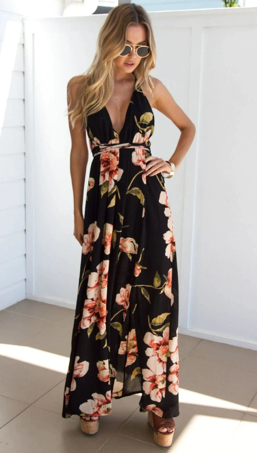 ELENY - Elegantes Sommer Maxi Kleid