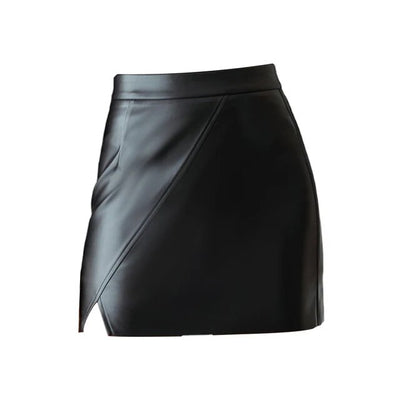 SHARON - Schwarzer Minirock mit hoher Taille