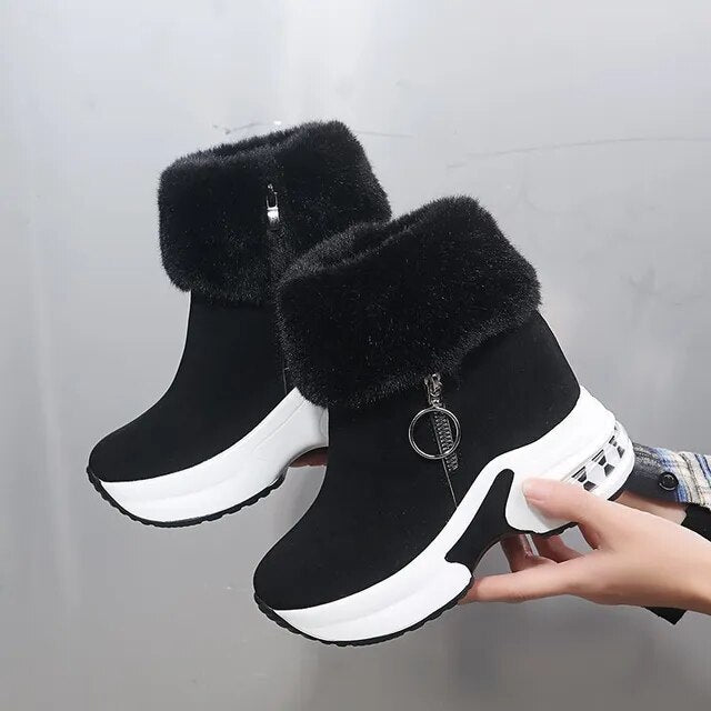 MONA - Warme Plateau-Sneaker-Schneestiefel
