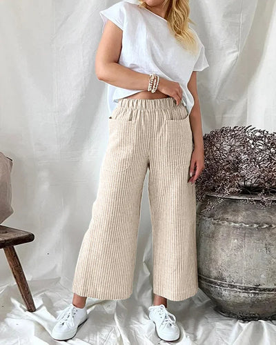 LISA-MARIA - Hochwertige lockere Leinen Hose für den Sommer