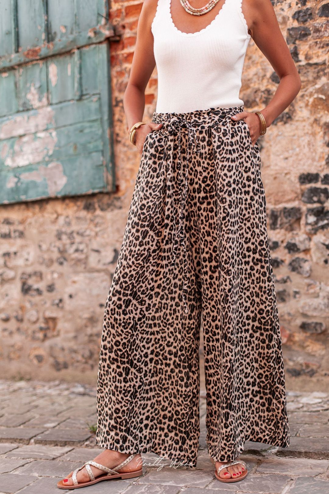Zaina - Stylische Sommer Hose im Leoparden Look