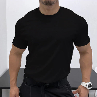 Saad - Ästhetisches Männer Shirt mit Rund Halsschnitt